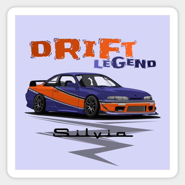 Nissan Silvia S14 Drift Legend Sticker by Ajie Negara